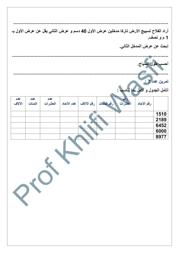 رياضيات سنة 4 الثلاثي الأوّل مع الإصلاح