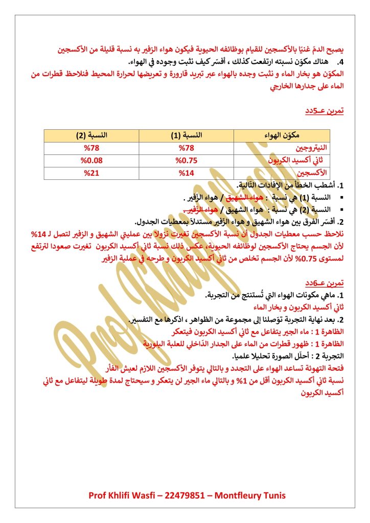 تقييم ايقاظ علمي سنة 6 الثلاثي 1